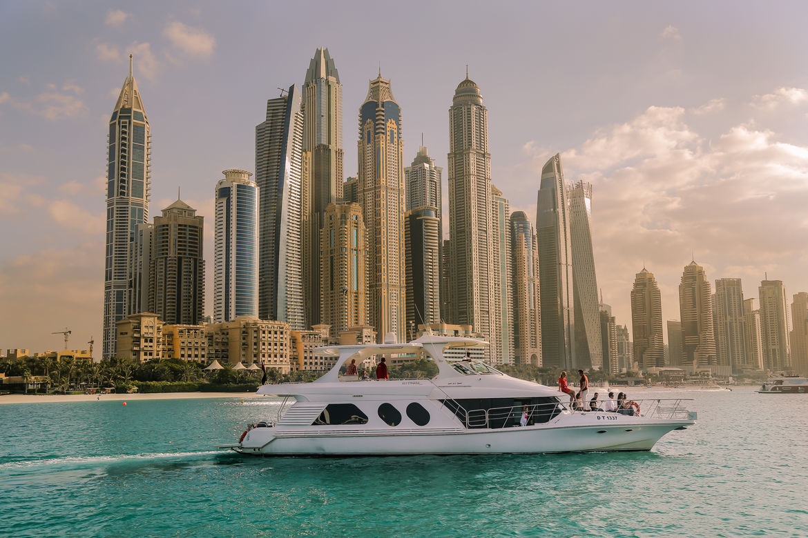 Dubai canal boat ride.